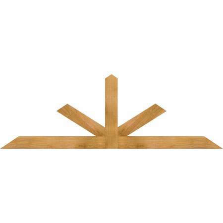 Ekena Millwork Saratoga Rough Sawn Timber Gable Bracket, Western Red Cedar, 72"W x 24"H x 2"D x 4"F, 8/12 Pitch GBW072X24X0204SAR00RWR